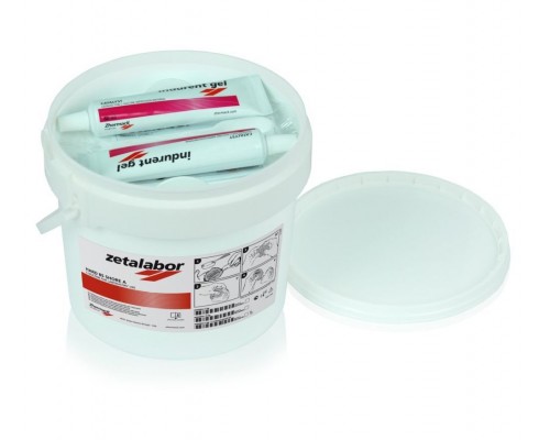 Zetalabor + Indurent gel (масса + катализатор) для использования в зуботехнической лаборатории. С-силикон 5кг+2х60гр 