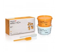 Слепочная масса Elite HD+ putty FAST setting для несьёмных протезов (2х250 мл) база + катализатор корригирующего слоя.