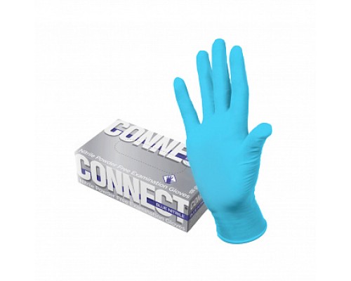 Перчатки нитриловые Connect Blue Nitrile