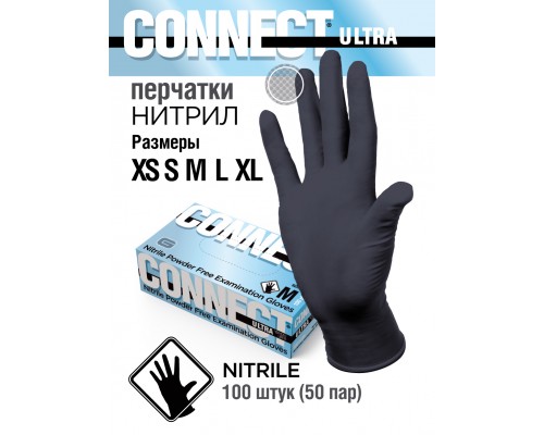Перчатки CONNECT® ULTRA нитриловые неопудренные нестерильные 